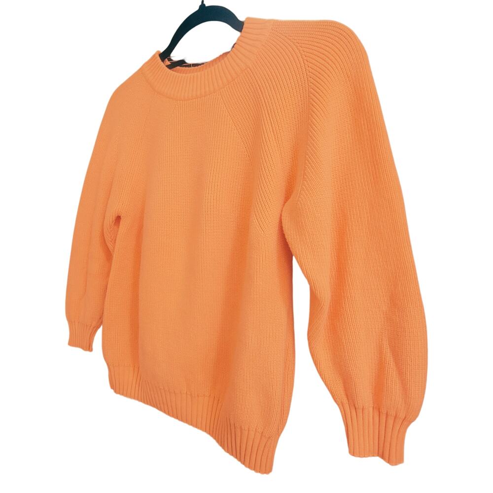 DIARTE Peach Byron 3/4 Length Sleeve Knit Sweater Womens XS Demure European Lady